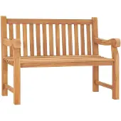 vidaXL Banc de jardin 114 cm bois massif teck