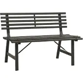 vidaXL Banc de jardin 110 cm acier noir
