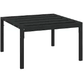 vidaXL Table basse de jardin noire 60x60x35 cm acier