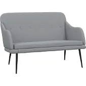 vidaXL Banc Gris clair 110x76x80 cm Tissu