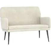 vidaXL Banc Crème 108x79x79 cm Velours
