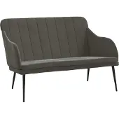 vidaXL Banc Gris foncé 110x76x80 cm Velours