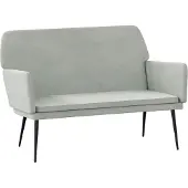 vidaXL Banc Gris clair 108x79x79 cm Velours