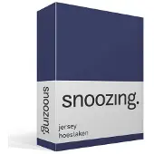 Snoozing Jersey - Drap housse - 100% Coton - 200x200 cm - Navy
