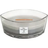 Woodwick Trilogy Warm Woods bougie parfumée avec mèche en bois (hearthwick) 453.6 g