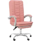 vidaXL Chaise de bureau avec fonction chaise longue Rose similicuir