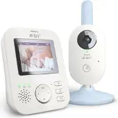 Philips AVENT AVENT Baby monitor SCD835/26 babyphone vidéo 300 m FHSS Bleu, blanc
