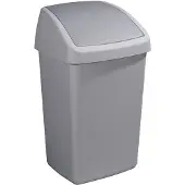 Sunware Poubelle Delta 50L gris - couvercle basculant plastique Poubelle