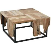 Ambiance Table d'appoint Teck 65x65x35 cm