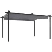 vidaXL Pavillon avec toit extensible 4x3 m Anthracite