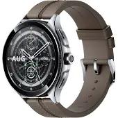 Xiaomi Montre connectée Mi Watch 2 Pro Bluetooth 46 mm Argent avec bracelet Cuir Marron
