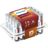 Philips Piles AAA Power alcalines argent / rouge 24 pièces