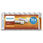 Philips Piles Longlife AA - 16 pièces