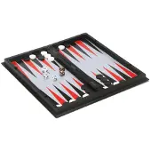 Engelhardt Jeu de voyage Backgammon/Échecs 24 cm noir et blanc