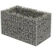 vidaXL Lit surélevé à gabion Acier galvanisé 90x50x50 cm