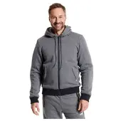 FASTWAY T-2208 Hoodie de moto hommes Gris/Noir 52