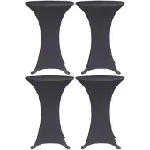 vidaXL Housses de table extensible 4 pcs 80 cm Anthracite