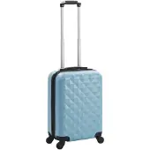 vidaXL Trolley à coque dure bleu ABS