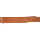 vidaXL Lit surélevé rouillé 320x80x45 cm acier corten