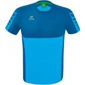Erima Six Wings Short Sleeve T-shirt Bleu 116 cm Garçons,Filles