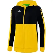 Erima Veste d'entraînement Six Wings avec capuche jaune/noir - 42