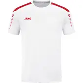 Jako Power Maillot manches courtes homme - Blanc / Rouge
