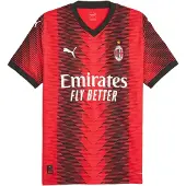 Puma Ac Milan Authentic 23/24 Home Short Sleeve T-shirt Rouge L