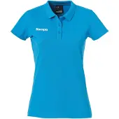 Kempa Womens Ladies Short Sleeve Polo Shirt Top Sports Training Handball Blue XS