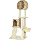 PawHut Arbre à chat , arbre à grimper avec maison pour chat, arbre à chat avec rampe, arbre à jeux