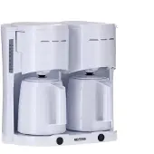 Severin Cafetière filtre Duo KA9314 1000W 8 tasses thermos blanc