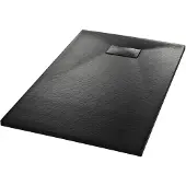 vidaXL Bac de douche SMC Noir 100 x 80 cm