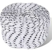 vidaXL Corde de bateau tressée Polyester 8 mm 250 m Blanc