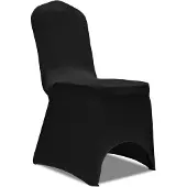 vidaXL Housse de chaise extensible 100 pcs Noir