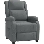 vidaXL Fauteuil relax gris foncé Tissu
