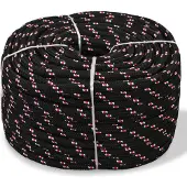 vidaXL Corde de bateau Polypropylène 14 mm 50 m Noir