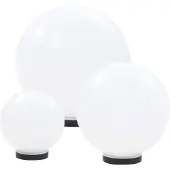 vidaXL Set de lampes de jardin LED 3 pcs. sphériques 20/30/40 cm PMMA