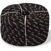 vidaXL Corde de bateau Polypropylène 12 mm 50 m Noir