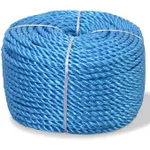 vidaXL Corde torsadée Polypropylène 14 mm 250 m Bleu