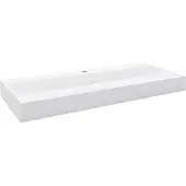 vidaXL Lavabo 120 x 46 x 11 cm Fonte minérale/fonte de marbre blanc