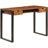 vidaXL Bureau 110 x 55 x 78 cm bois massif et acier