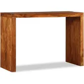 vidaXL Table console Bois massif avec finition miel 110x40x76 cm