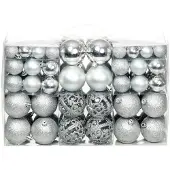 vidaXL Ensemble de boules de Noël 100 pcs 3/4/6 cm Argenté245712