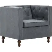vidaXL Fauteuil gris tissu