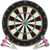 vidaXL Jeu de cibles professionnel en sisal avec 6 fléchettes