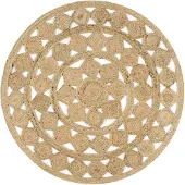 vidaXL Tapis fait à la main Jute tressée 120 cm