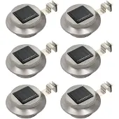 vidaXL Lampes solaires d'extérieur 6 LED rondes 12 cm blanc