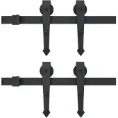 vidaXL Kit de ferrures pour portes coulissantes 2x183 cm acier noir