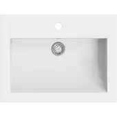 vidaXL Lavabo en granit 600 x 450 x 120 mm Blanc