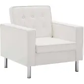 vidaXL Fauteuil Blanc 75x70x75 cm Similicuir
