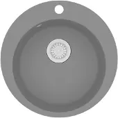 vidaXL Évier en granit simple bassin rond gris